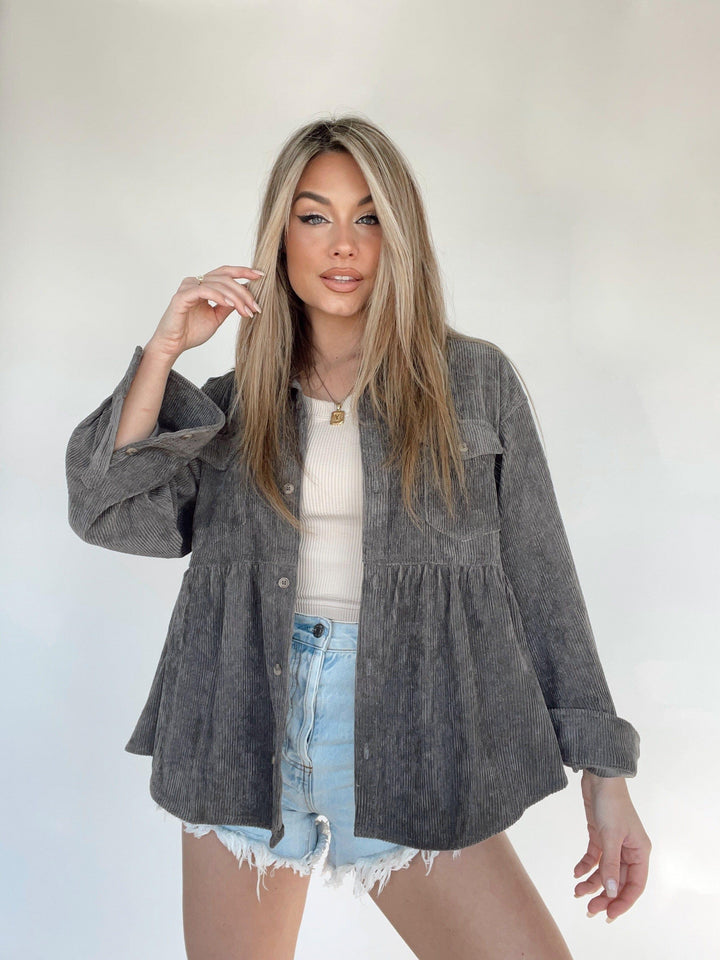 Stilla | Snøre Peplum Top