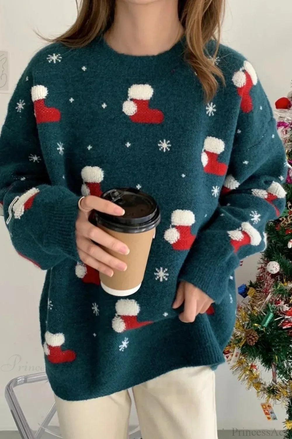 Stilla | Jule strømpe Snefnug Løs Sweater