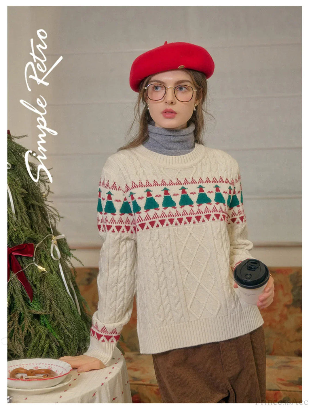 Stilla | Juletræ Vintage Fair Isle Pullover