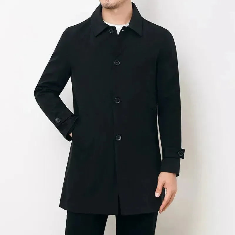 Stilla | Klassisk enradet herre-trenchcoat