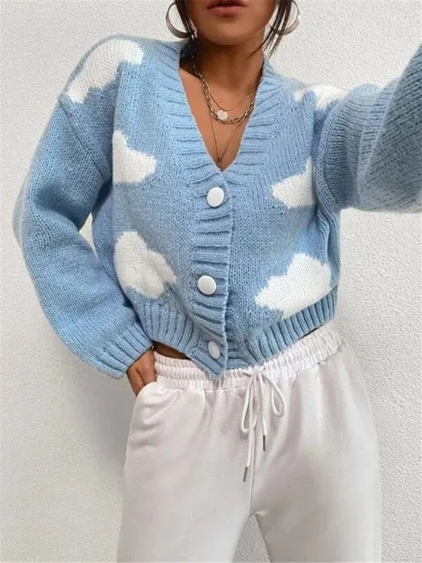 Stilla | Crop Dame Strikjakke Pullover
