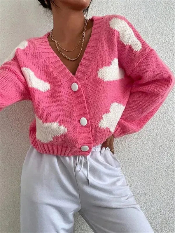 Stilla | Crop Dame Strikjakke Pullover