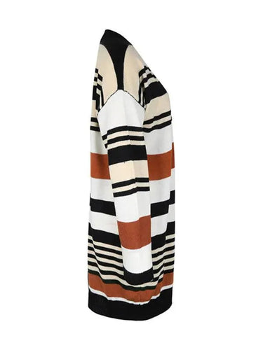 Stilla | Blok Lang Dame Strikjakke Pullover