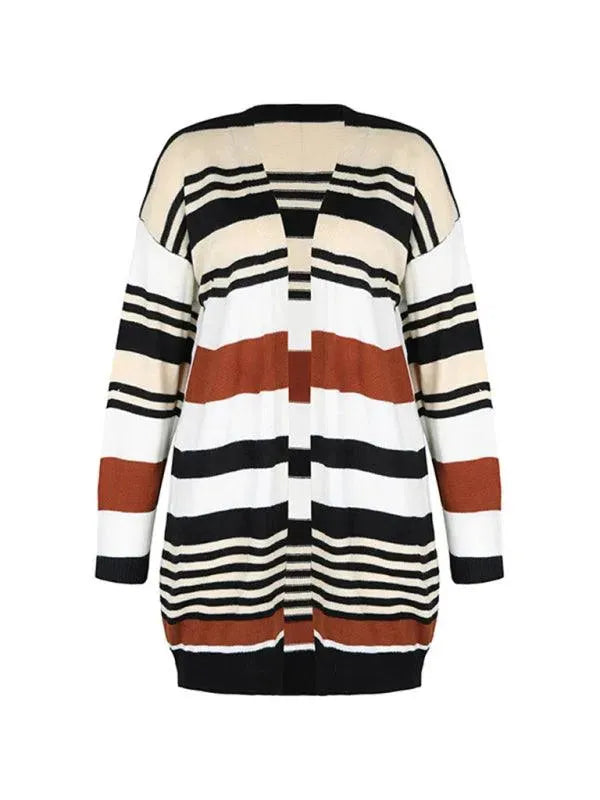 Stilla | Blok Lang Dame Strikjakke Pullover