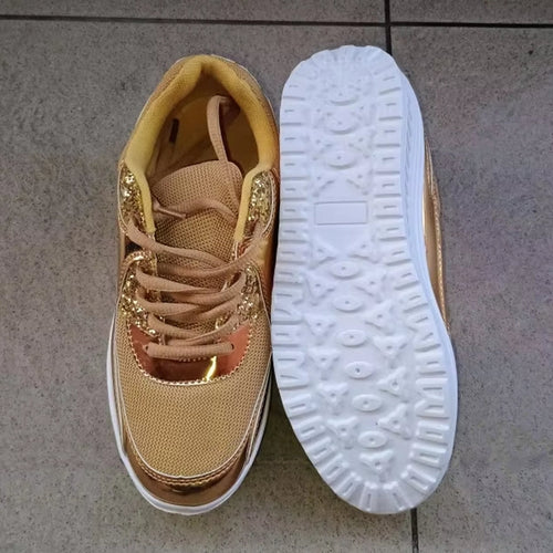 Skovae | Damer Gyldne Snørebånd Platform Sneakers