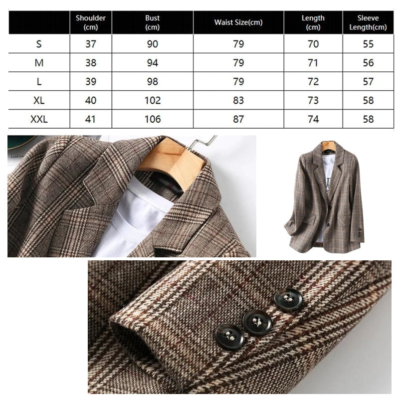 Skovae | Kontor Dame Ternet Blazer Langærmet Casual Jakke