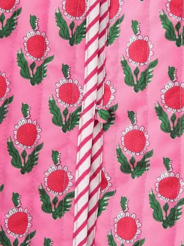 Stilla | Bomuldsblomster-steppjakke