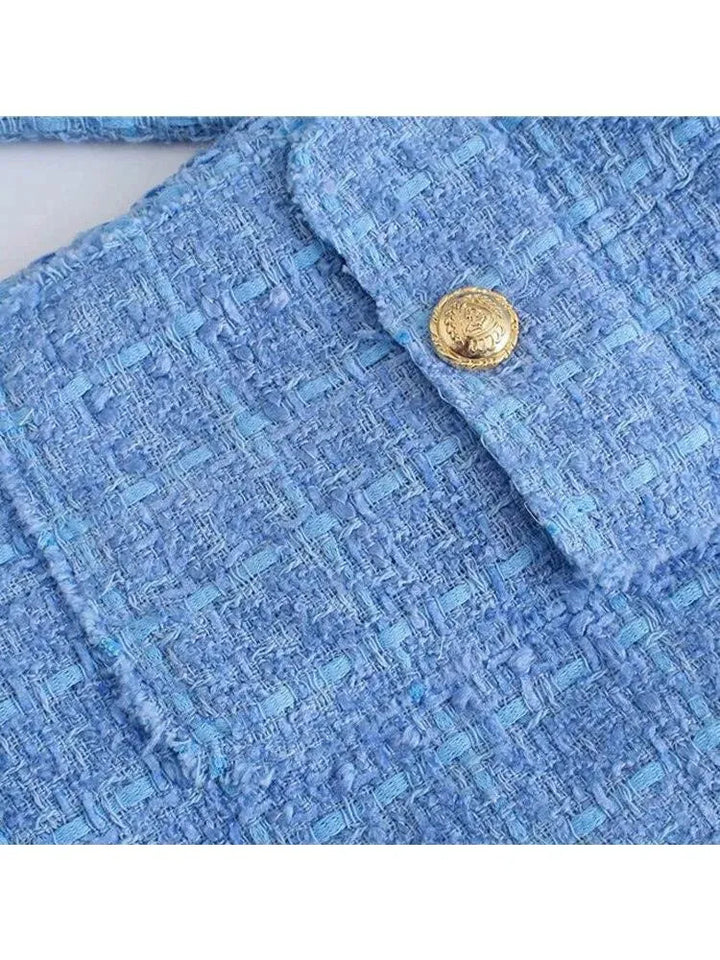 Stilla | Kort Tweed Jakke Blazer til Kvinder