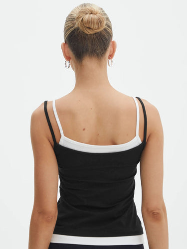 Stilla | Lagdelt Firkantet Hals Kort Camisole