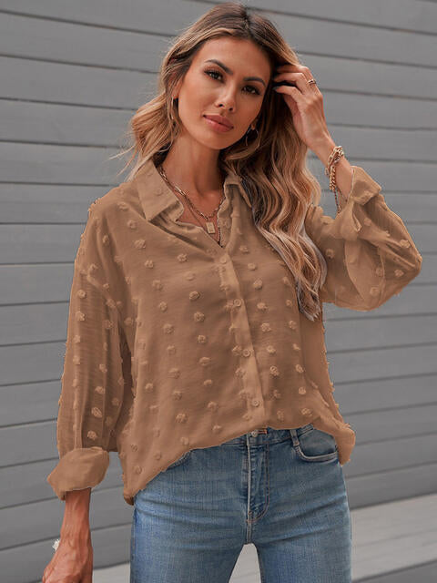 Stilla | Dot Drop Shoulder Skjorte