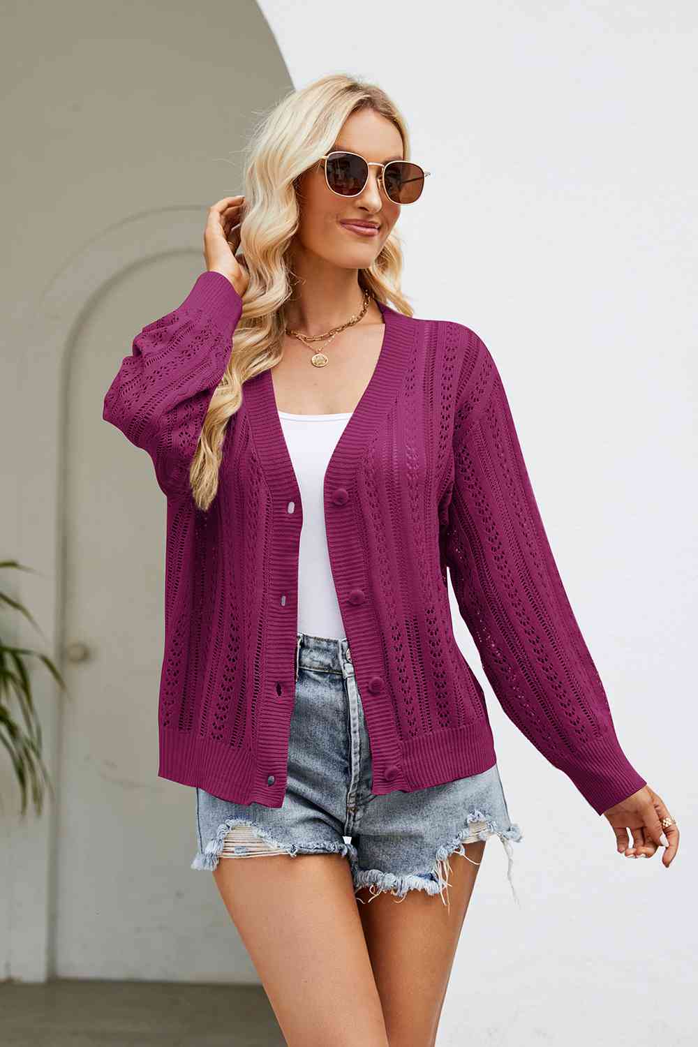 Stilla | Knapfront V-hals Cardigan