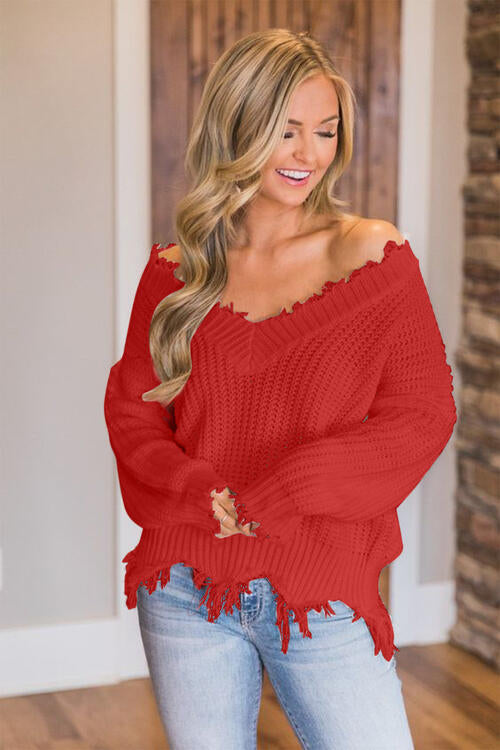 Stilla | Hem Dropped Shoulder Sweater