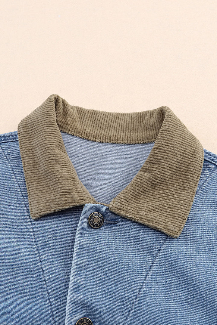 Stilla | Hals Knap Front Denim Jakke