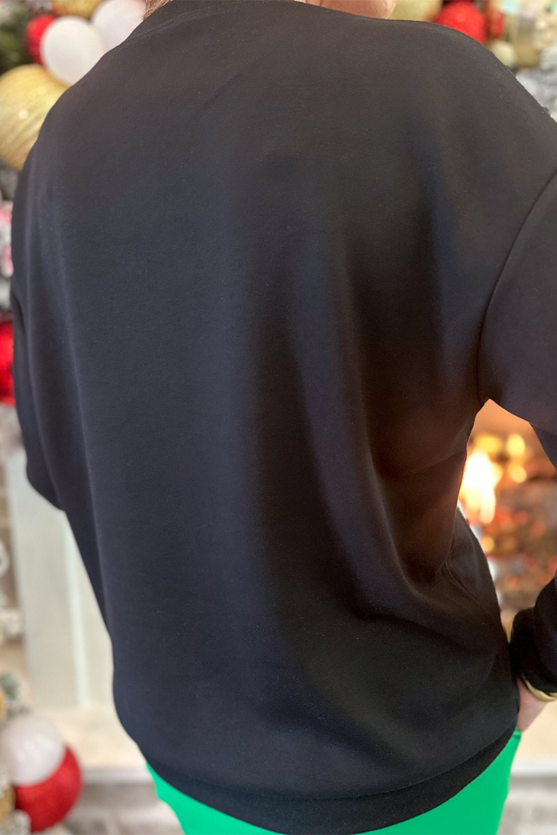 Stilla | Casual Juletræ Pailletter O-Hals Sweats