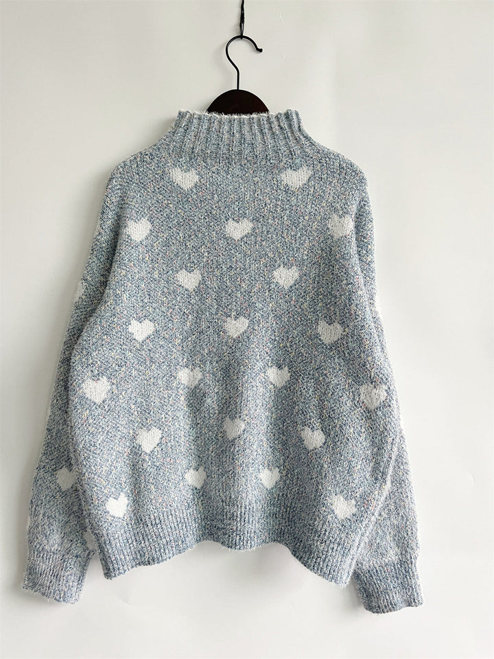 Stilla | Heathered Turtleneck Drop Shoulder Sweater