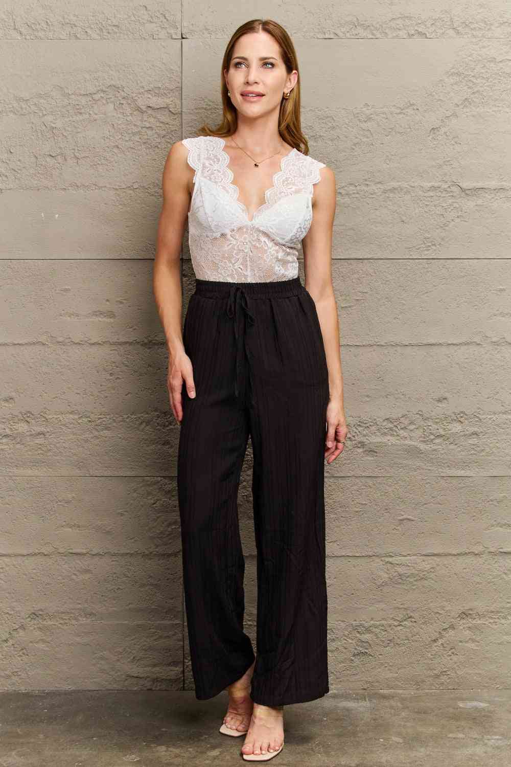 Stilla | Detail Dyk Hals Uden Ærmer Bodystocking