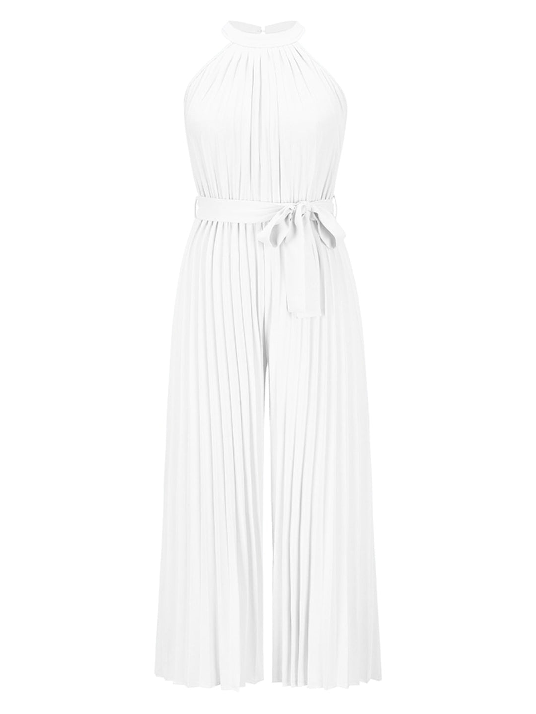 Stilla | Bundet Plisseret Ærmeløs Jumpsuit