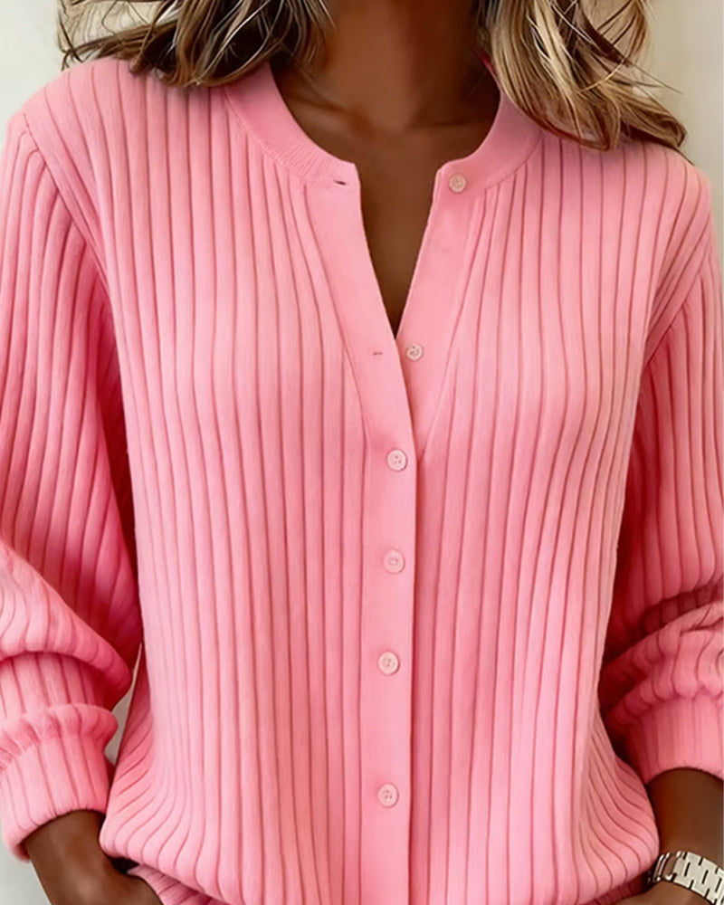 Stilla | Langærmet sweater med rund halsudskæring