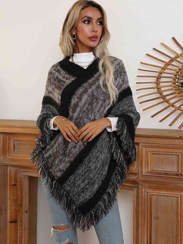 Stilla | Hals Poncho Med Fringer