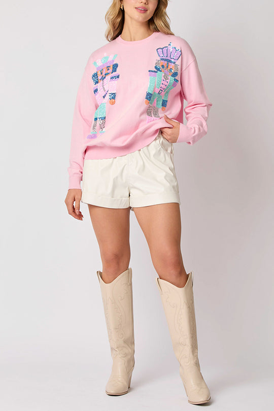 Stilla | JuleSoldat Pailletter Mode Casual Sweatshirt