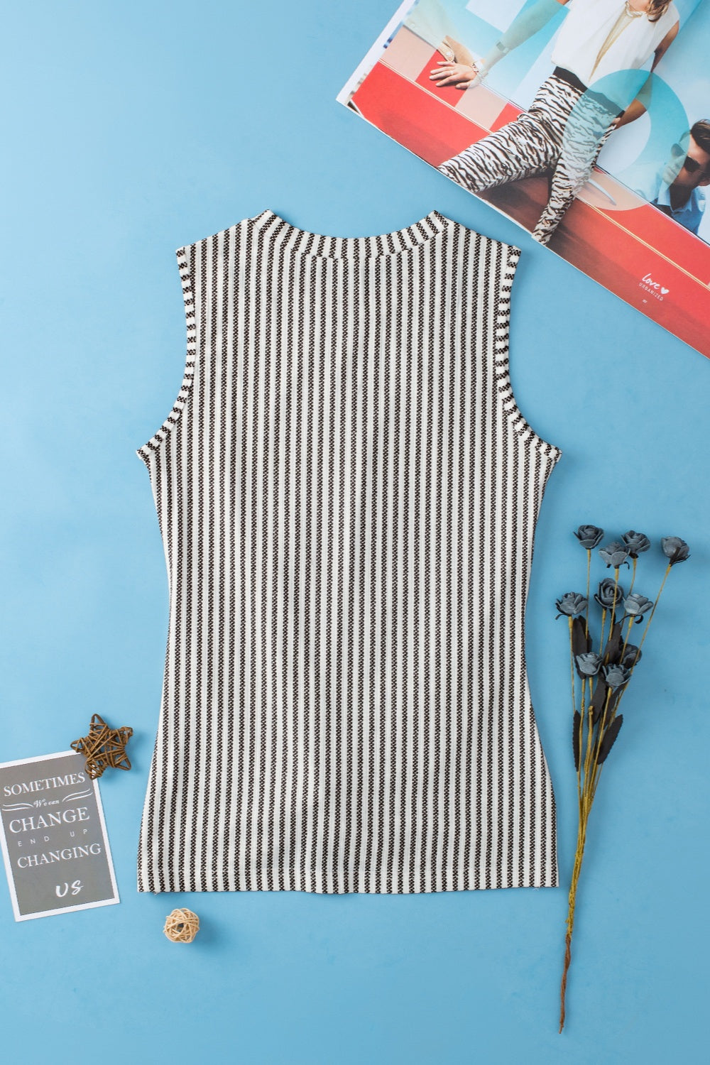 Stilla | Stribet Rund Hals Tank