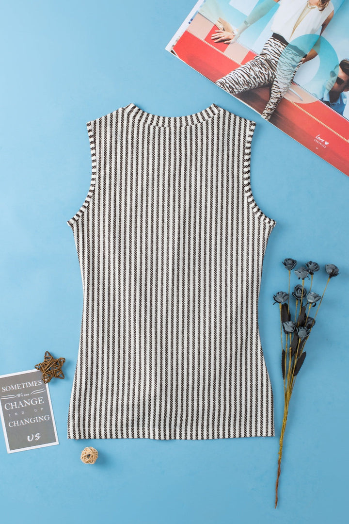 Stilla | Stribet Rund Hals Tank