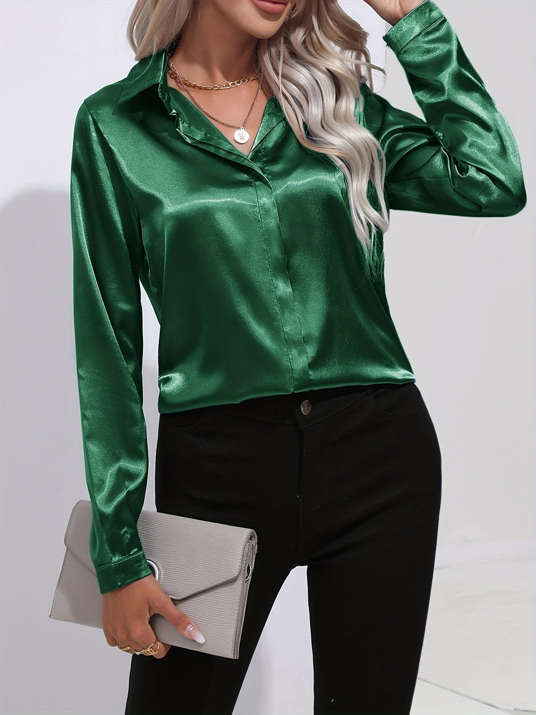 Stilla | Elegant Satinbluse