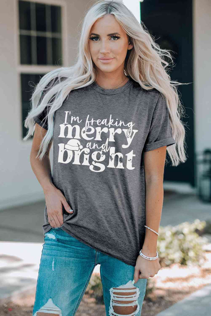 Stilla | Grafisk Rund Hals T-shirt