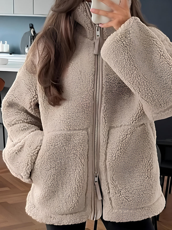 Stilla | Up Turtleneck Langærmet Plush Jakke