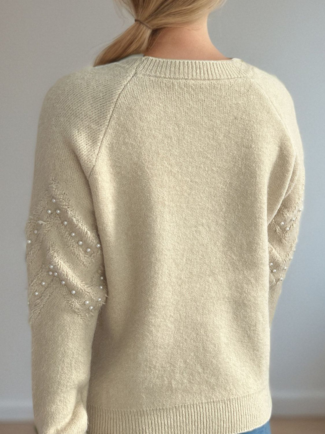 Stilla | Pullover Varm Med Perlepynt