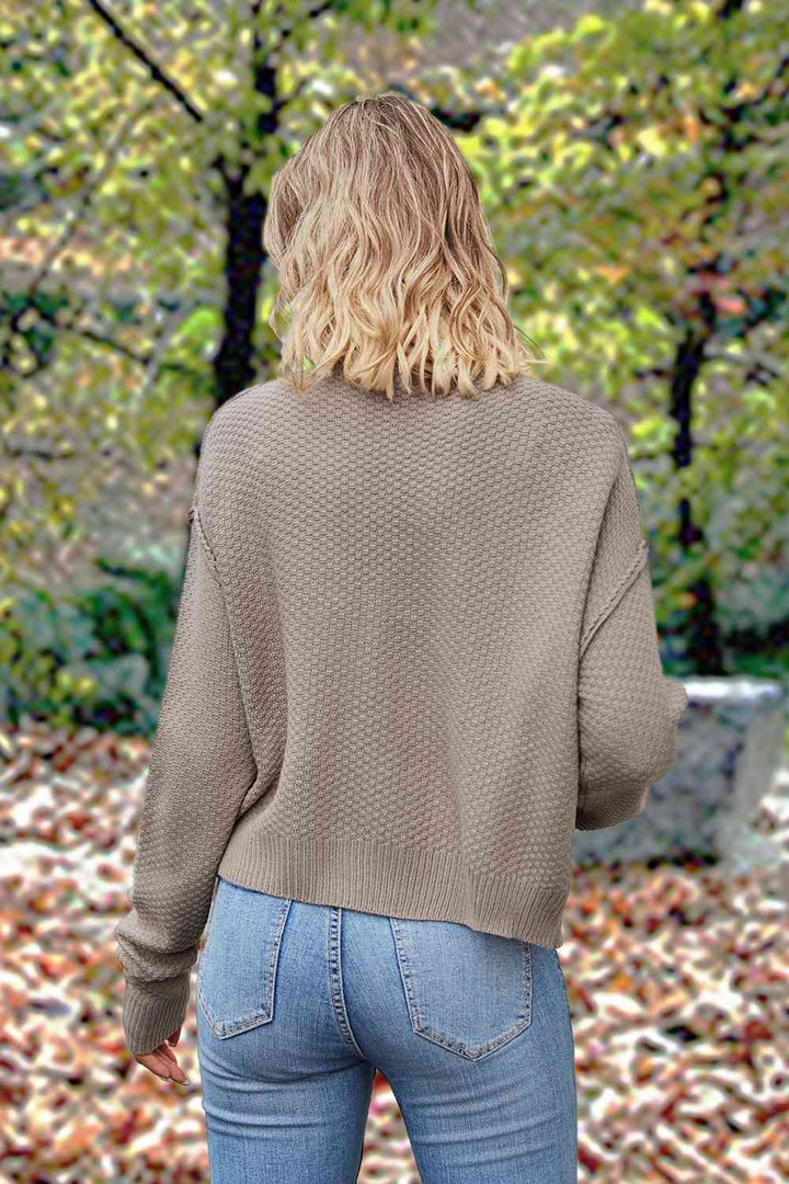 Stilla | Op Rund Hals Drop Skulder Cardigan