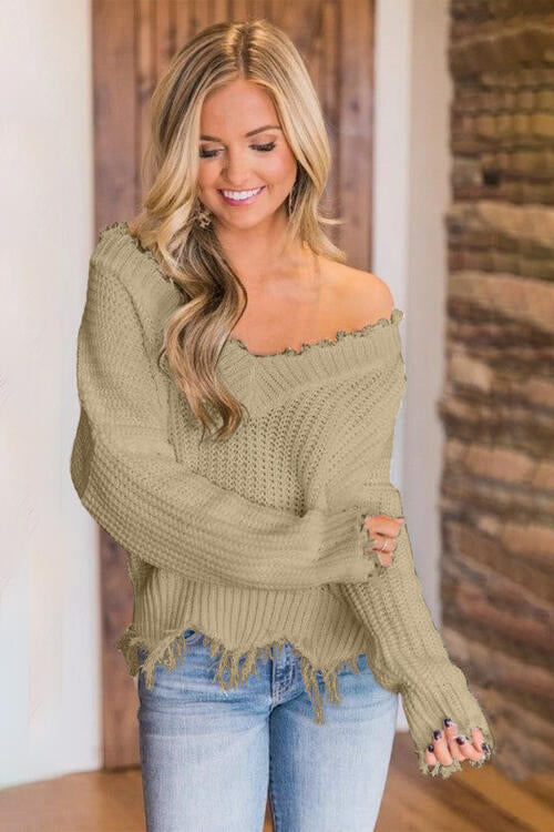 Stilla | Hem Dropped Shoulder Sweater