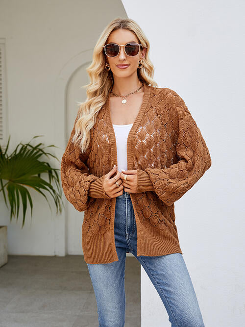 Stilla | Åben Front Lanterneærmer Cardigan
