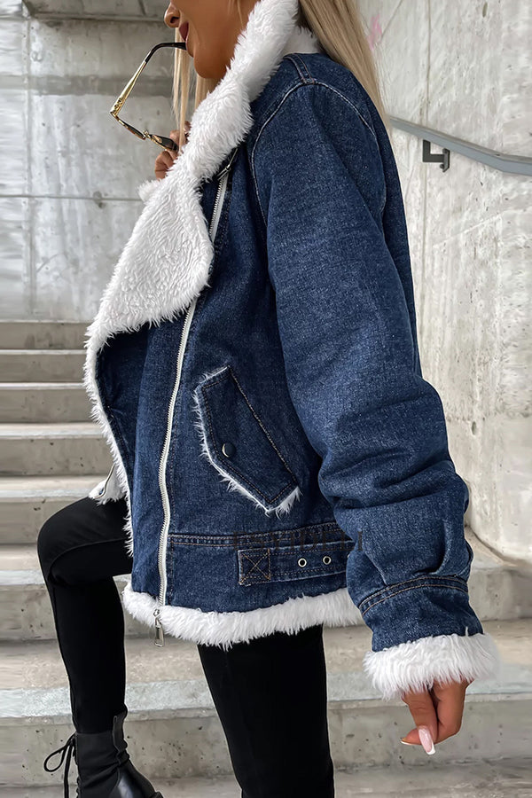 Stilla | Uld-patchwork-revers løs afslappet jakke