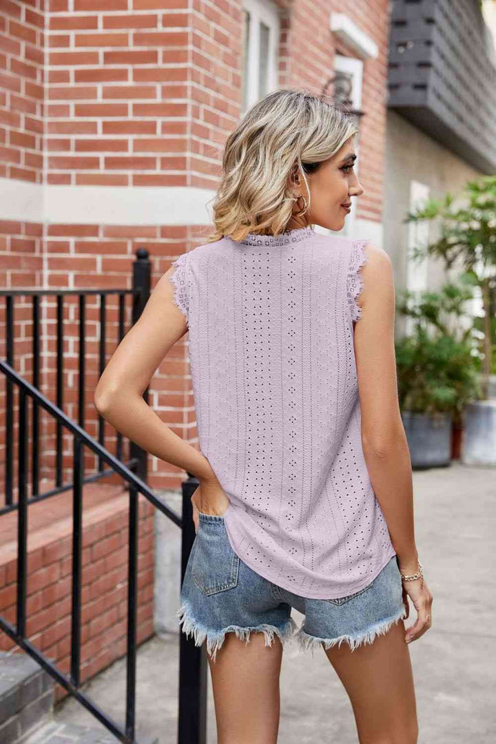 Stilla | Blondekant V-hals Tank