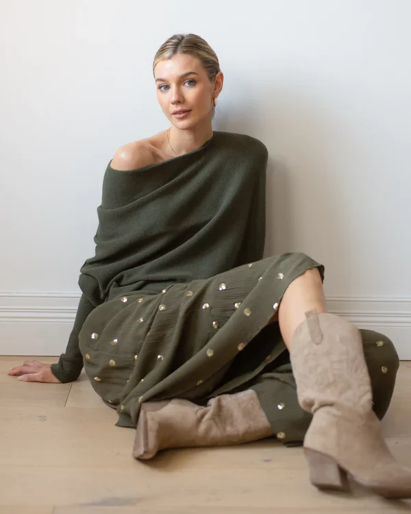 Stilla | Asymmetrisk Draperet Pullover