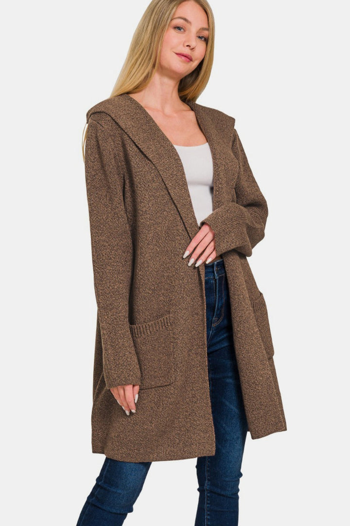 Stilla | Hætteåben Front Sweater Cardigan