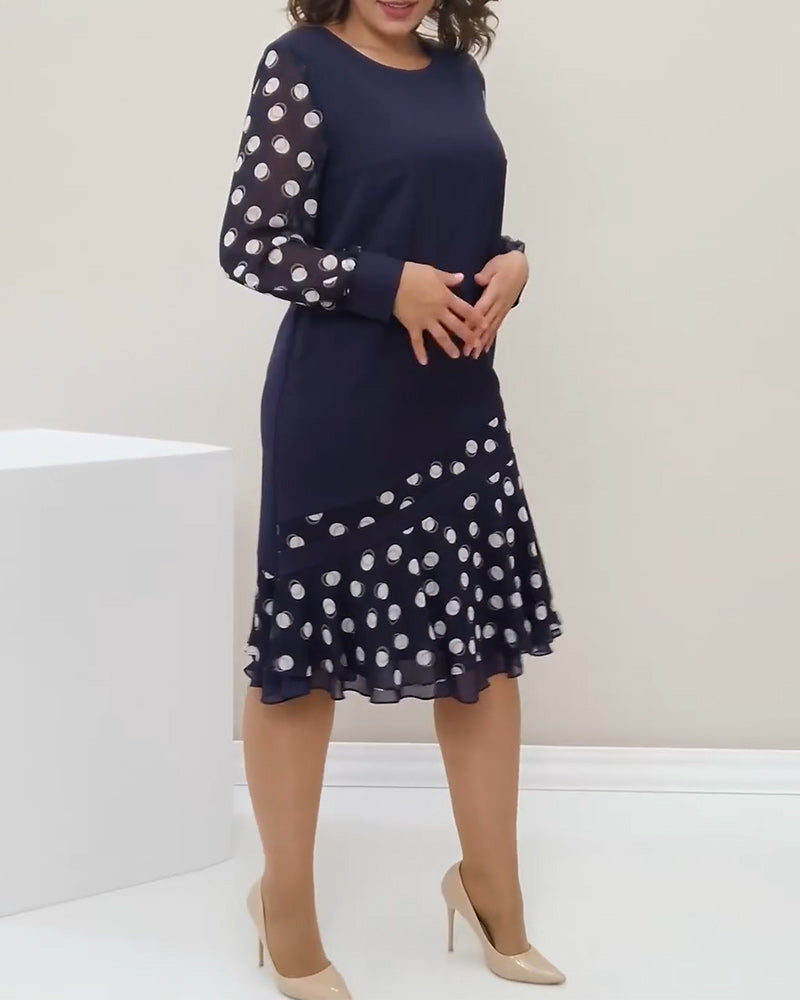 Stilla | Rundhals Lange ærmer Polka Dot