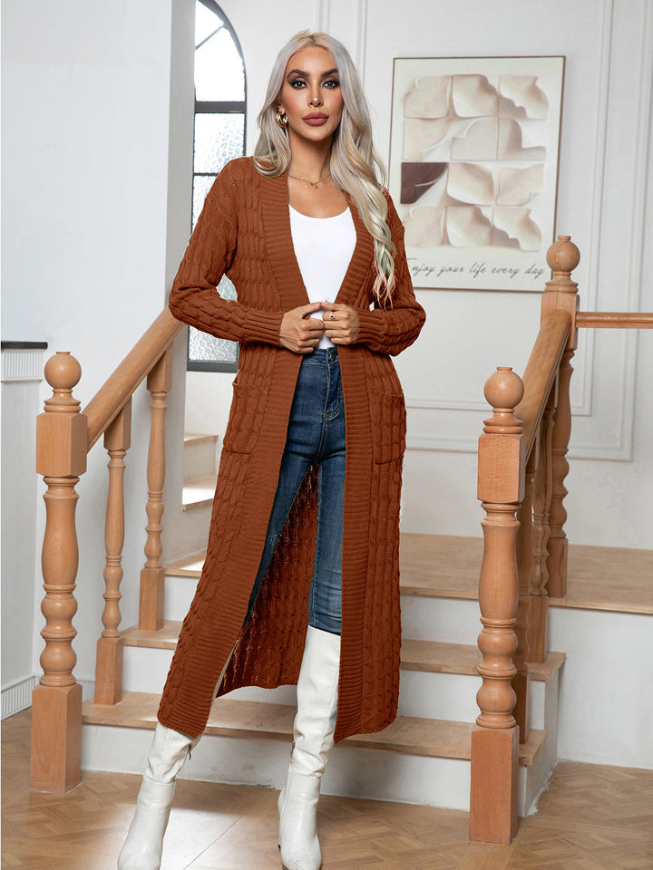 Stilla | Strikket Åben Front Cardigan med Lommer