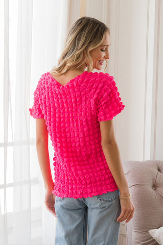 Stilla | In Love Bubble Tekstureret Rund Hals Kort Ærme T-Shirt