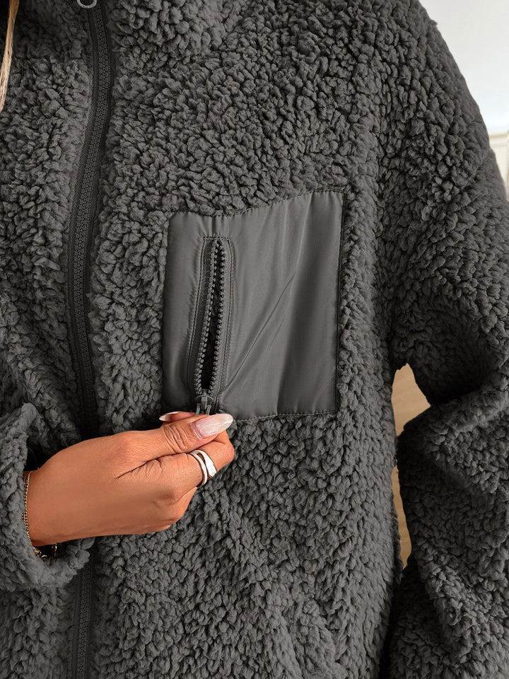 Stilla | Lane Zip Up Langærmet Fuzzy Jakke