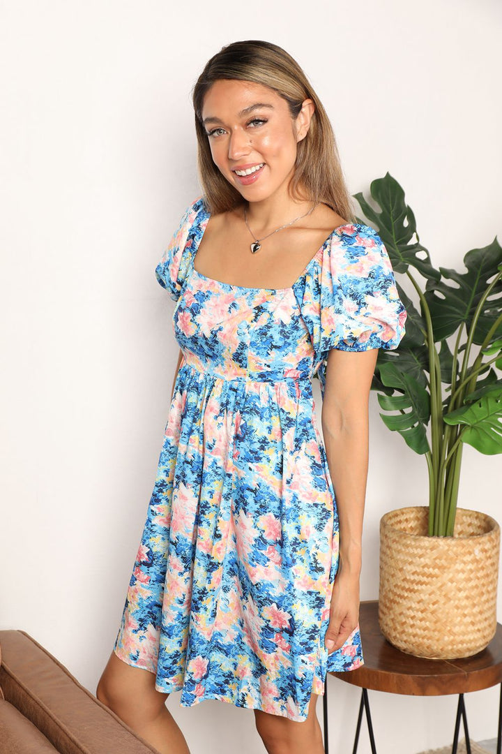 Stilla | Square Neck Puff Sleeve Dress