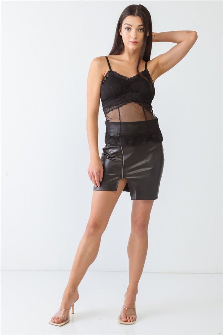 Stilla | Gennemsigtig Mesh Blonde Push-Up Bustier