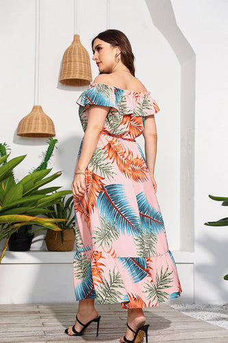 Stilla | Størrelse Lagdelt Off-Shoulder Maxi Kjole