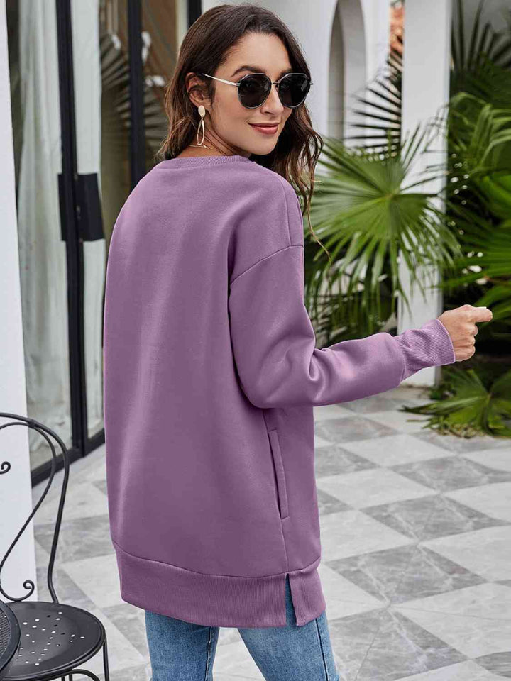 Stilla | Stop Believing Graphic Drop Shoulder Sweatshirt