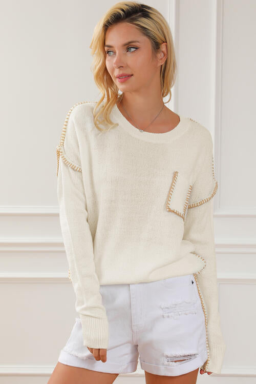 Stilla | Sømløs Rund Hals Langærmet Sweater