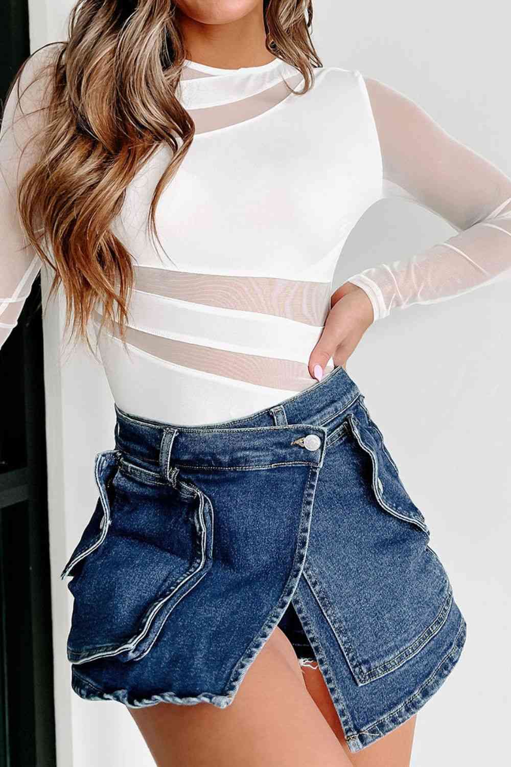 Stilla | Rund Hals Langærmet Bodysuit