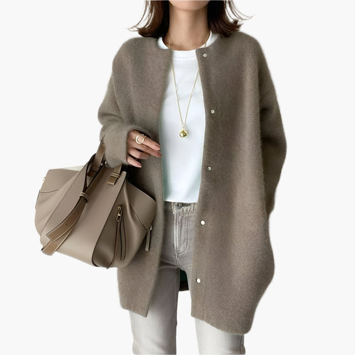 Stilla | Strikjakke I Oversize-Look - Moderigtig Casual Cardigan til Hverdag Og Kontor