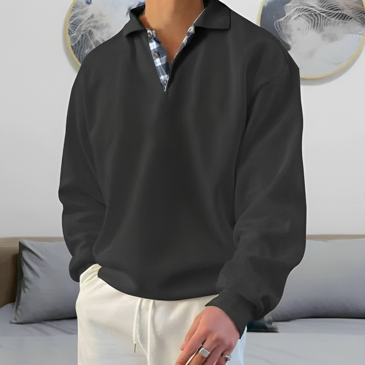 Stilla | Løs Polo Sweatshirt
