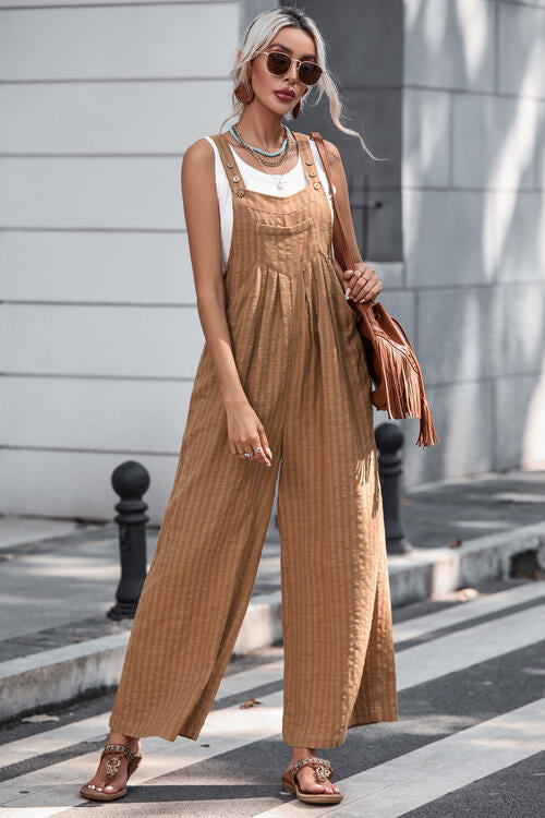 Stilla | Knapperet Bred Benet Overalls